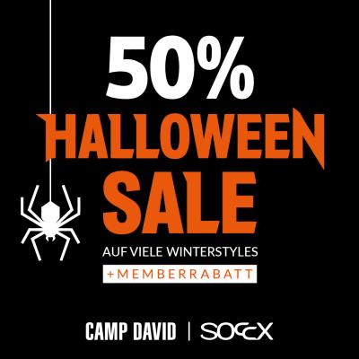 Halloween Sale bei CAMP DAVID &amp; SOCCX – 50 % Rabatt!