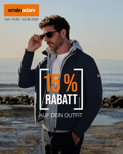 15% auf's Outfit bei emilio adani
