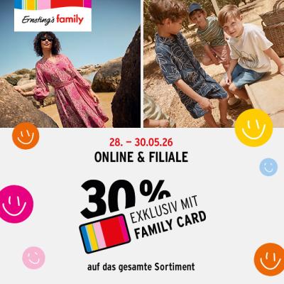 Ernsting's family: 30 % auf bereits reduzierten Artikel