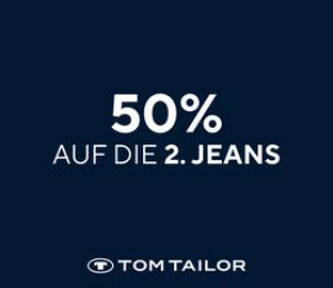 TOM TAILOR: Aktion DENIM DEAL - 50% AUF DIE 2. JEANS