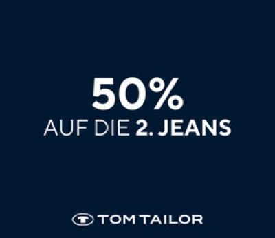 TOM TAILOR: Aktion DENIM DEAL - 50% AUF DIE 2. JEANS