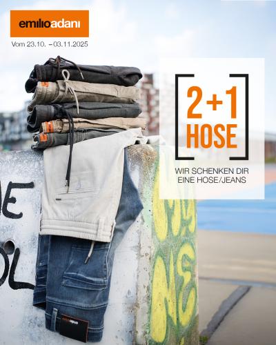 2+1 auf alle Hosen bei emilio adani