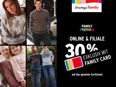 Ernsting&#039;s family: 30 % auf das gesamte Sortiment
