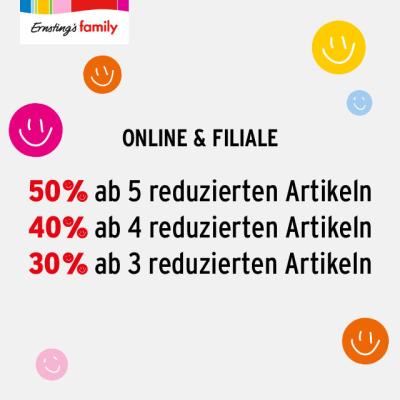 Ernsting's family: Staffelrabatt auf reduzierte Artikel
