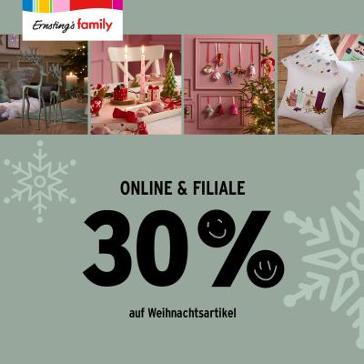 Ernsting's family: 30 % auf bereits reduzierten Artikel
