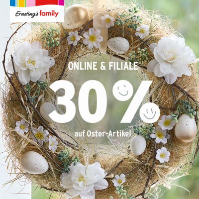 Ernsting's family: 30 % auf Oster-Artikel