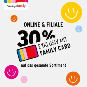 Ernsting&#039;s family: 30 % Rabatt auf das gesamte Sortiment