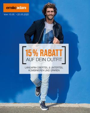 15% auf&#039;s Outfit bei emilio adani