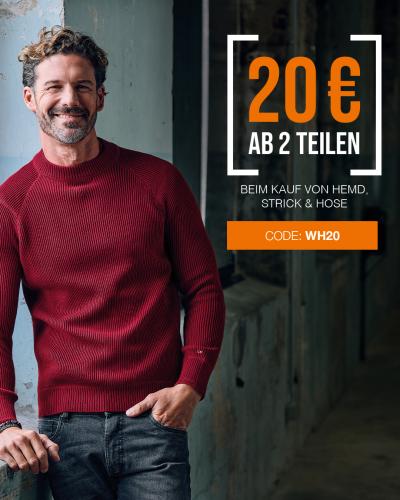 20€ ab 2 Teilen auf Strick, Hemden &amp; Hosen bei emilio adani