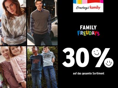 Ernsting&#039;s family: 30 % auf das gesamte Sortiment